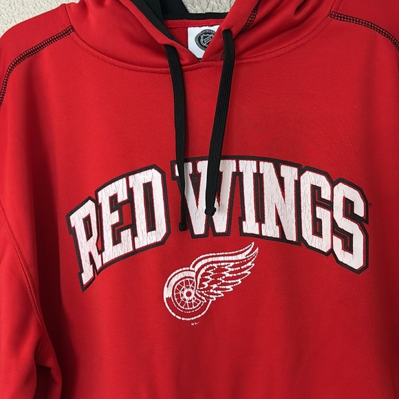 Mens NHL Official License Detroit Red Wings Hockey Hoodie, Large, Red - Picture 2 of 6